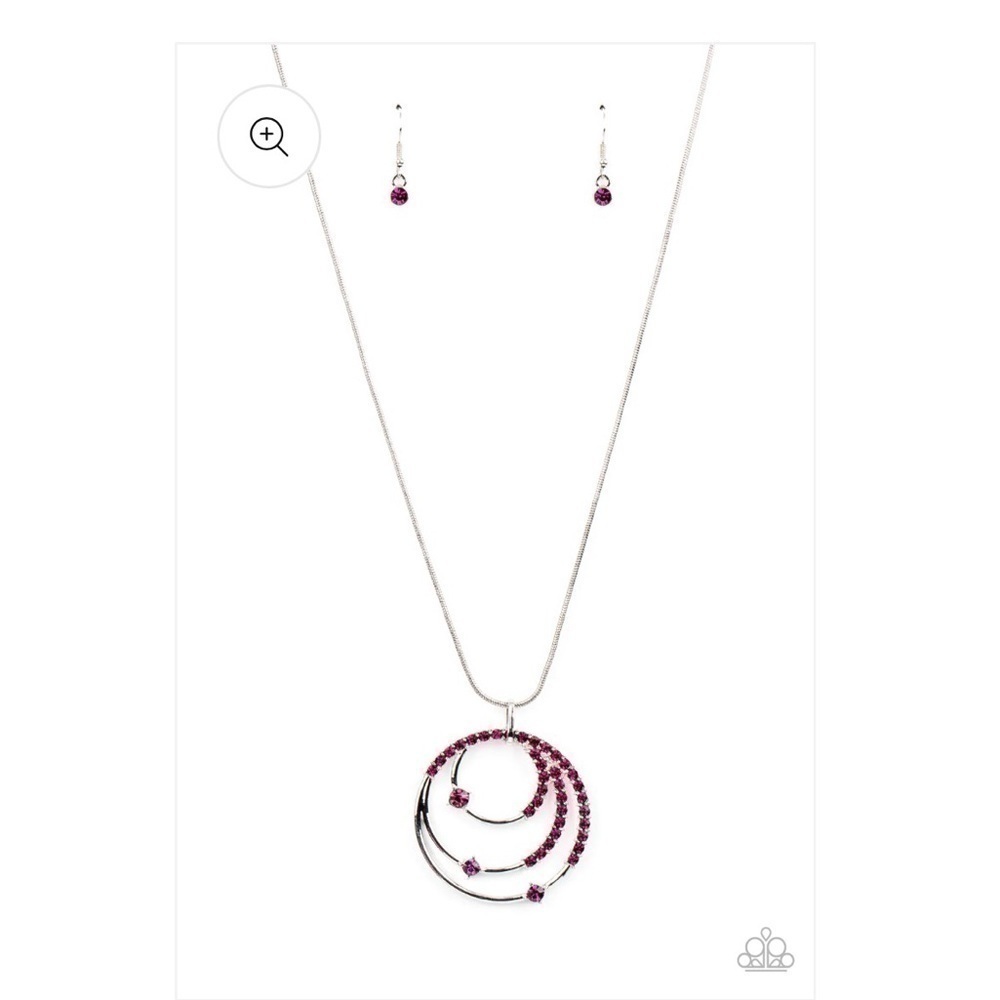 Ecliptic Elegance Pink Necklace Set